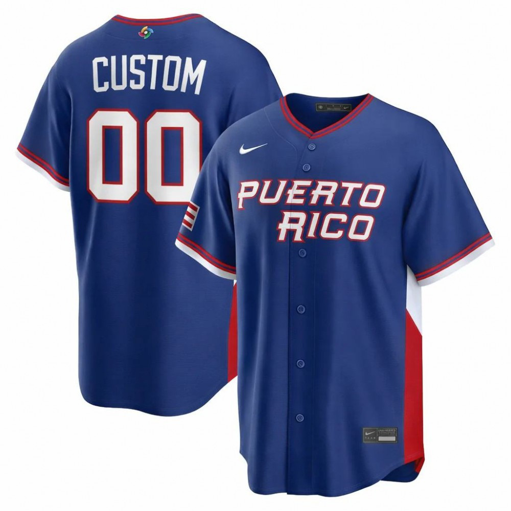 Puerto Rico Baseball 2026 World Baseball Classic Stadium Custom Jersey - Royal-Pro Kit Vault | Brand New 26/27 Sports Jerseys